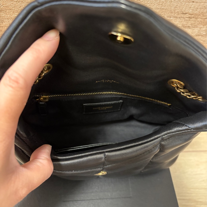 YSL Saint Laurent_Puffer mini 黑色 鏈帶包-5