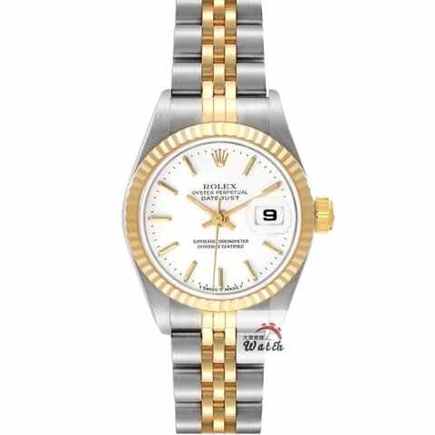 【大眾名錶】ROLEX勞力士 69173 Datejust 蠔式女錶 台灣公司貨 白色T柱面盤 大眾名錶B1293