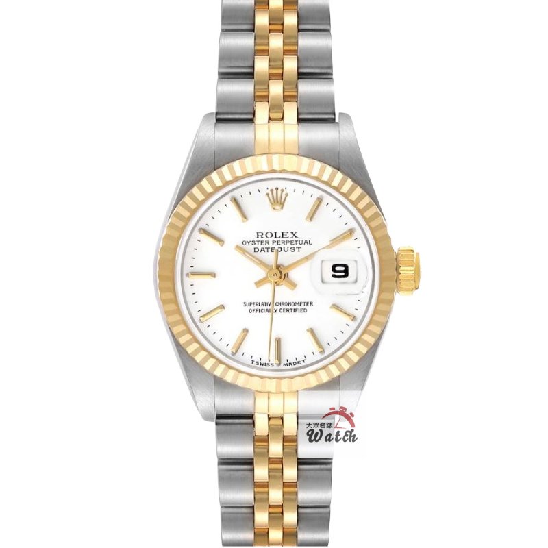 【大眾名錶】ROLEX勞力士 69173 Datejust 蠔式女錶 台灣公司貨 白色T柱面盤 大眾名錶B1293-0
