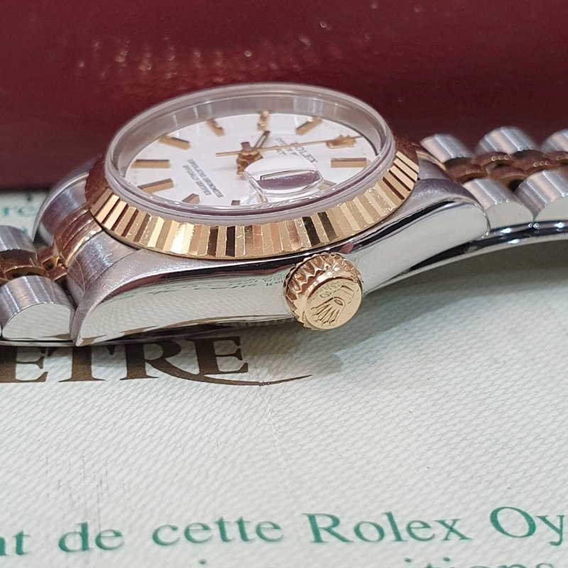 【大眾名錶】ROLEX勞力士 69173 Datejust 蠔式女錶 台灣公司貨 白色T柱面盤 大眾名錶B1293-5