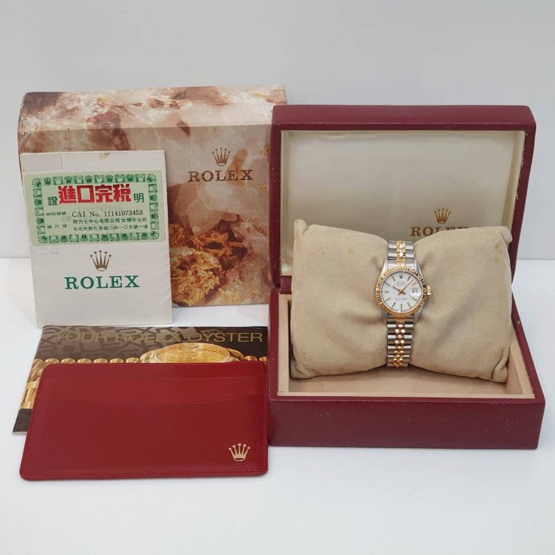 【大眾名錶】ROLEX勞力士 69173 Datejust 蠔式女錶 台灣公司貨 白色T柱面盤 大眾名錶B1293-9