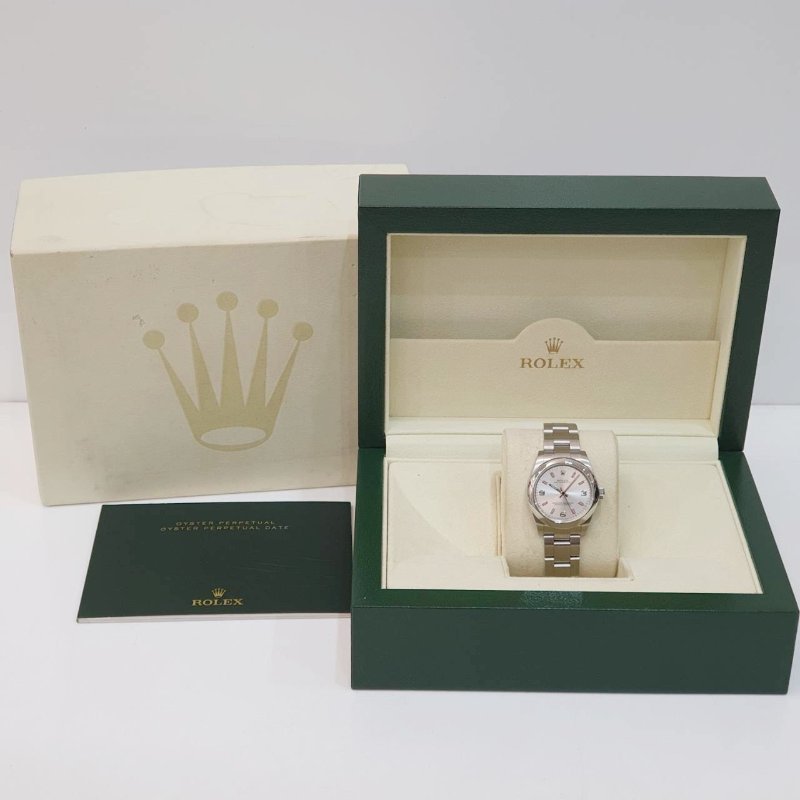 【大眾名錶】ROLEX勞力士 177200 蠔式OP 中型款 銀色369數字面盤 粉色時標 錶徑31 大眾名錶G274-9
