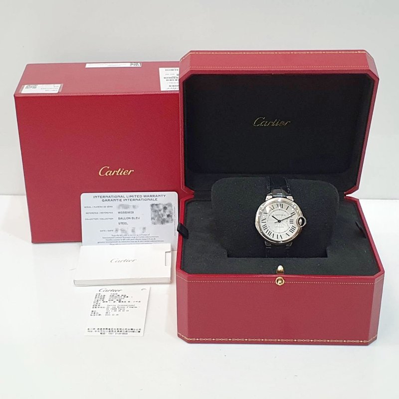 【大眾名錶】Cartier 卡地亞 WSBB0028 藍氣球皮帶2023/05卡 原廠保固至2031 大眾名錶B1294-8