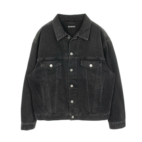 BALENCIAGA 後背刺繡logo牛仔夾克，棉質，二手男款44碼