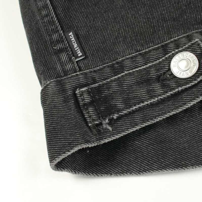 BALENCIAGA 後背刺繡logo牛仔夾克，棉質，二手男款44碼-6