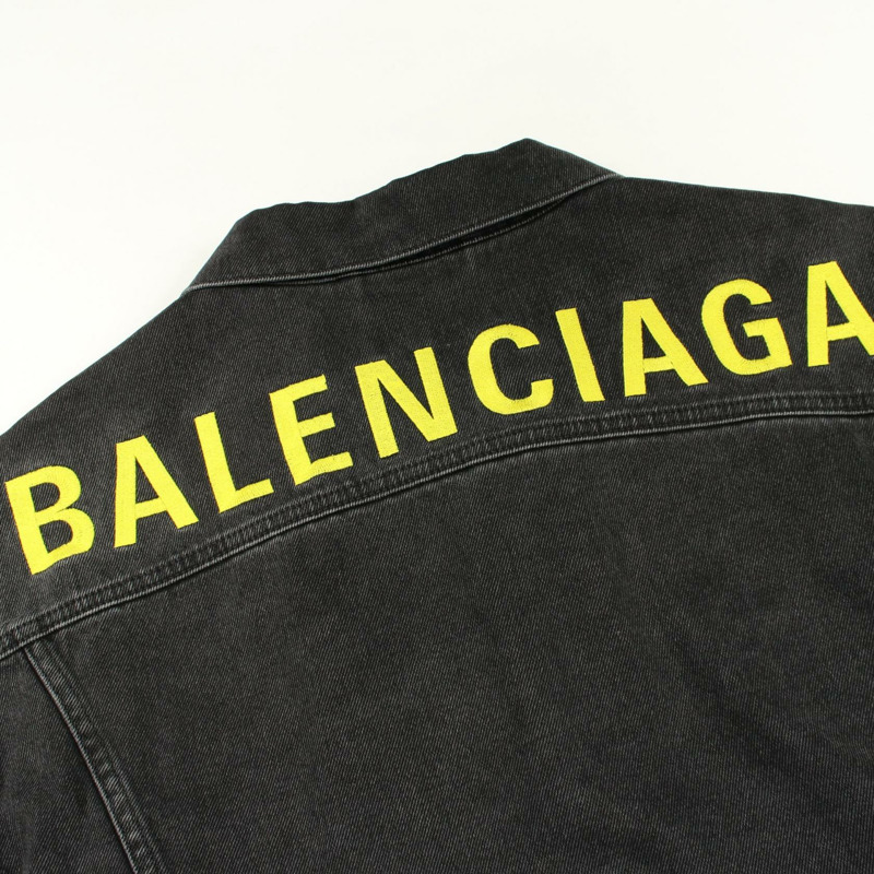 BALENCIAGA 後背刺繡logo牛仔夾克，棉質，二手男款44碼-7
