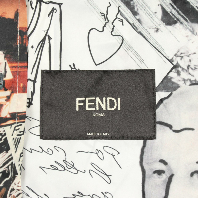 FENDI 男士連身衣 其他外套 聚酯纖維 白色 多色 二手-2