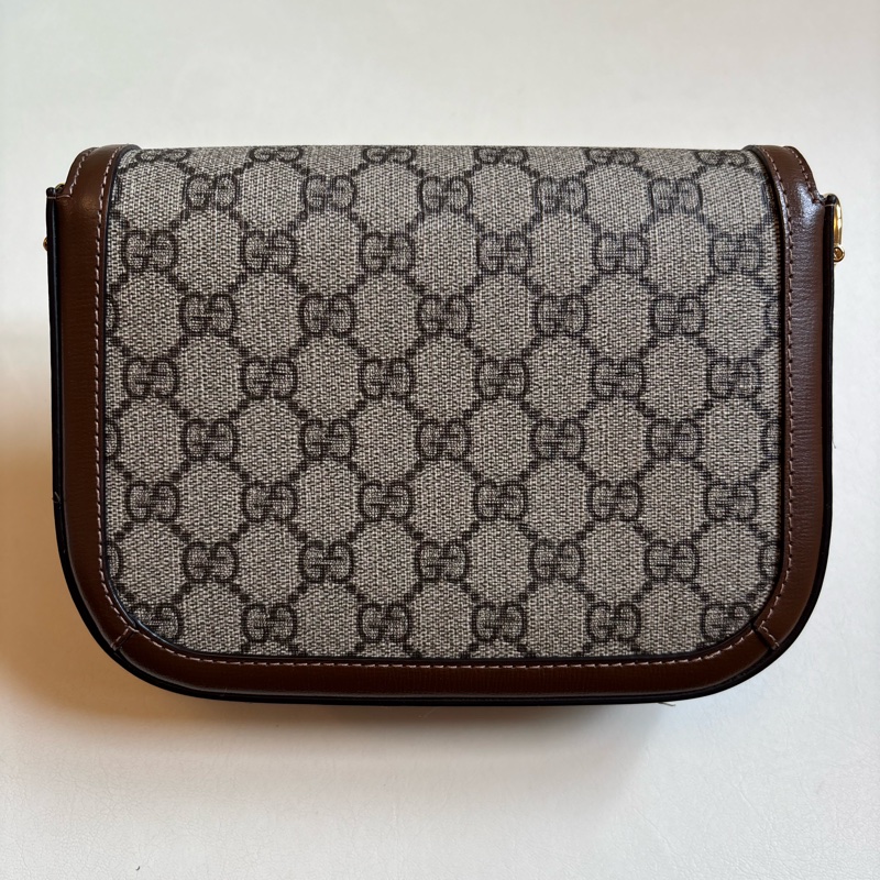 Gucci Horsebit 1955 Shoulder Bag 經典老花馬鞍包 焦糖色-6