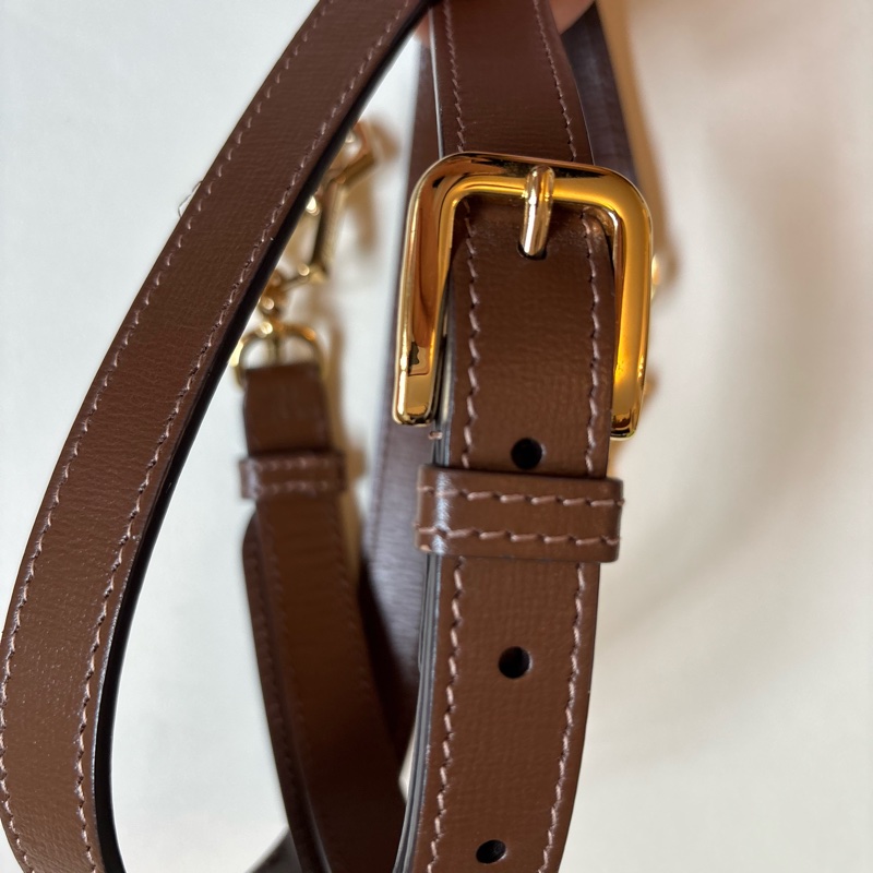 Gucci Horsebit 1955 Shoulder Bag 經典老花馬鞍包 焦糖色-11