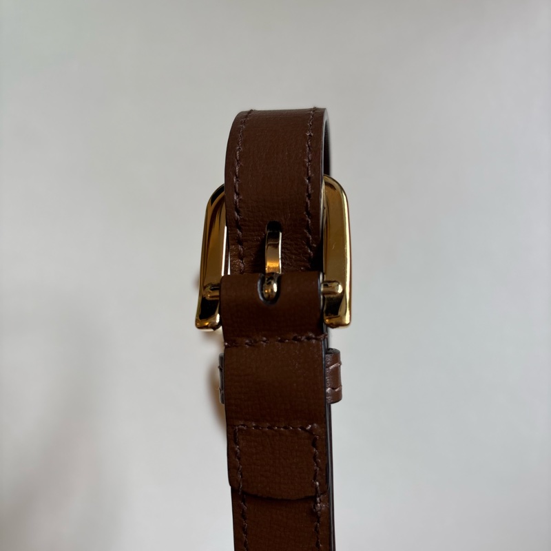 Gucci Horsebit 1955 Shoulder Bag 經典老花馬鞍包 焦糖色-12