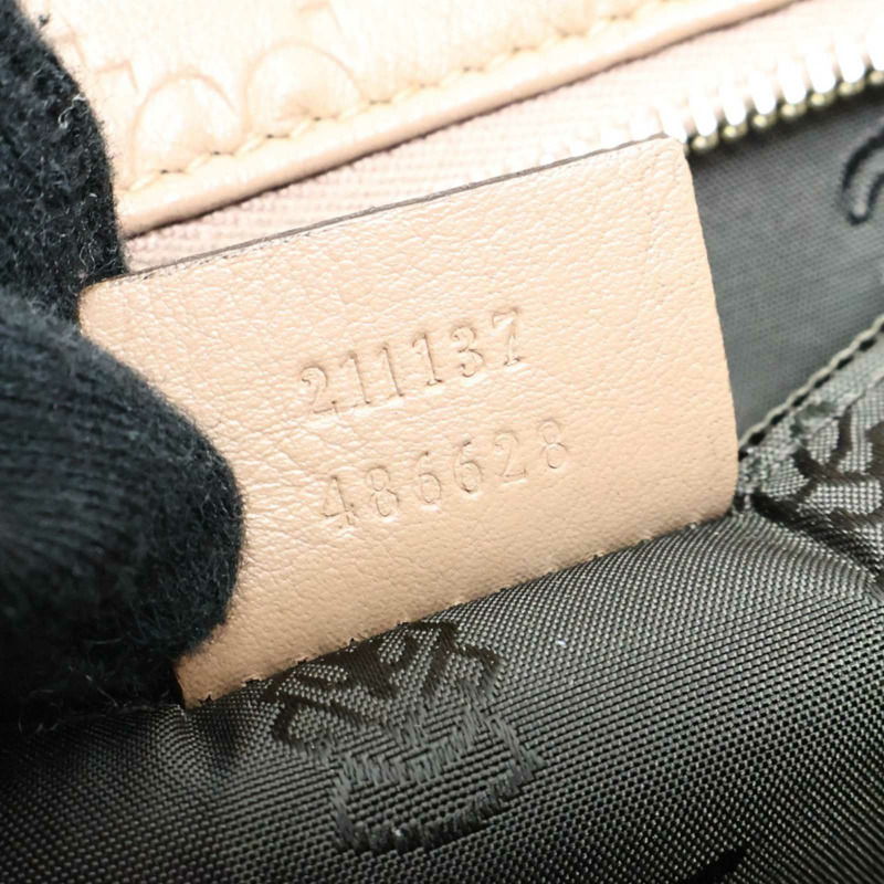 粉色牛皮 Guccissima 肩背包 211137【GUCCI 古馳】 211137-7
