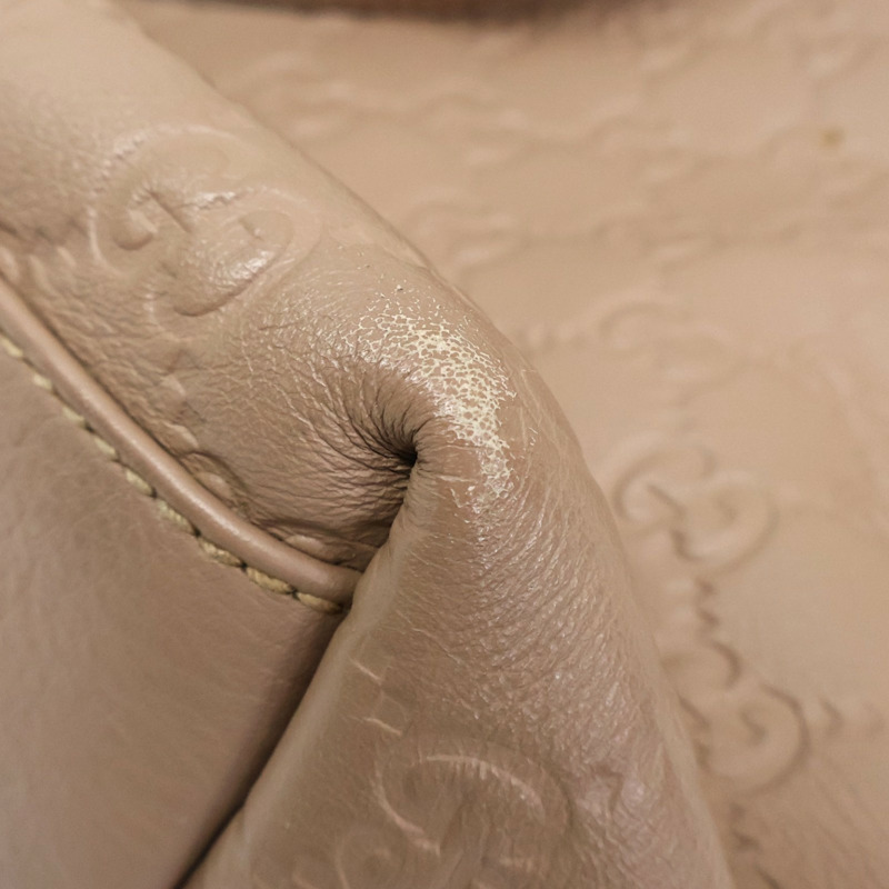 粉色牛皮 Guccissima 肩背包 211137【GUCCI 古馳】 211137-9