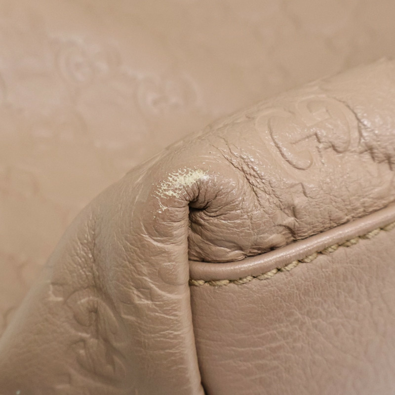 粉色牛皮 Guccissima 肩背包 211137【GUCCI 古馳】 211137-12