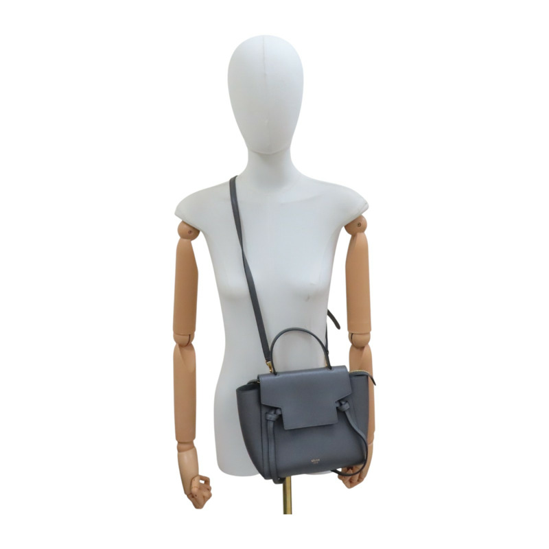 灰色 牛皮 Nano Belt Bag 肩背包 185003ZVA【CELINE 賽琳】 185003ZVA-7
