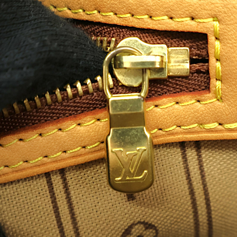 棕色 原花帆布 NeverFull MM 肩背包【LOUIS VUITTON LV 路易威登】 M40156-5