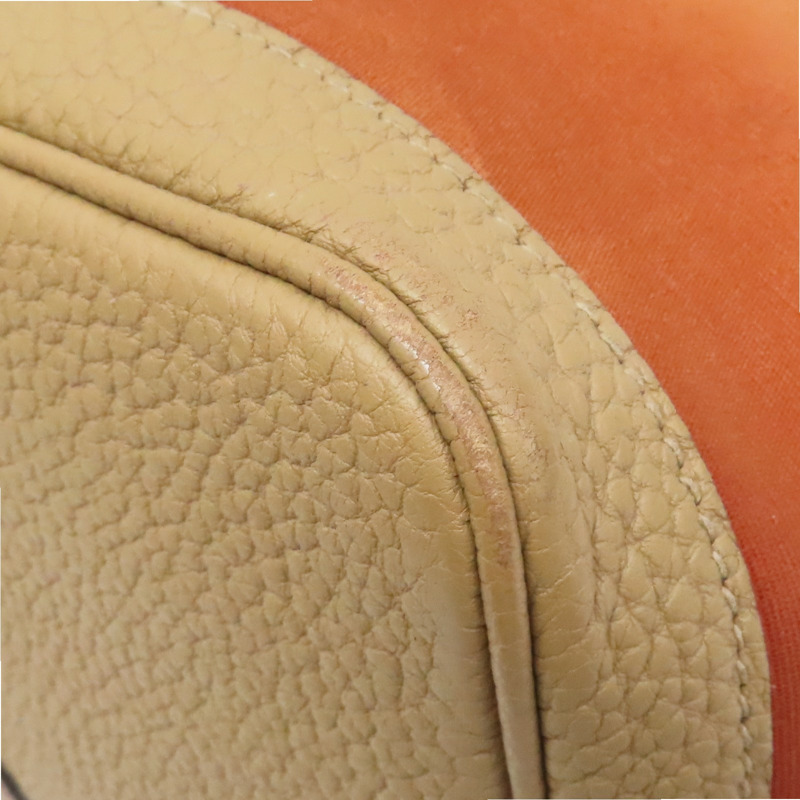 橘色 帆布 negonda牛皮 Garden party 30 手提包 銀扣 Z刻【HERMES 愛馬仕】 H066606CK-8