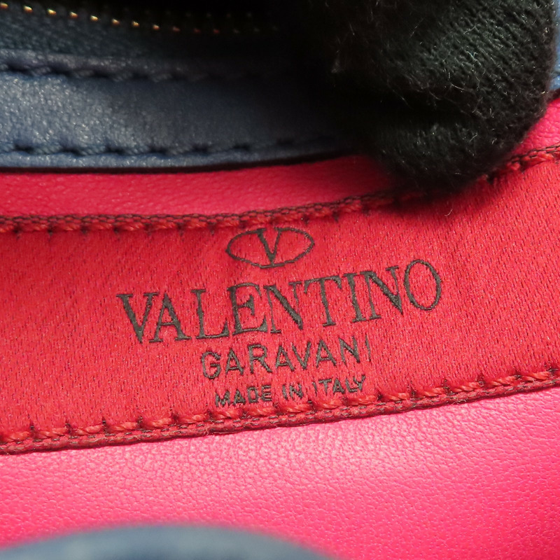 粉/藍/綠色 牛皮 鉚釘 兩用包【Valentino 范倫鐵諾】 BG-K540VBJ2-5