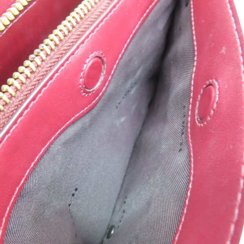 酒紅色 牛皮 Signature Chain Crossbody 肩背包【COACH 寇馳】 78801-3