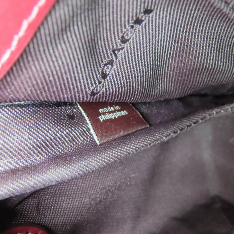 酒紅色 牛皮 Signature Chain Crossbody 肩背包【COACH 寇馳】 78801-6