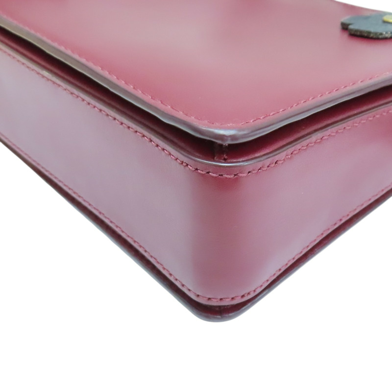 酒紅色 牛皮 Signature Chain Crossbody 肩背包【COACH 寇馳】 78801-11