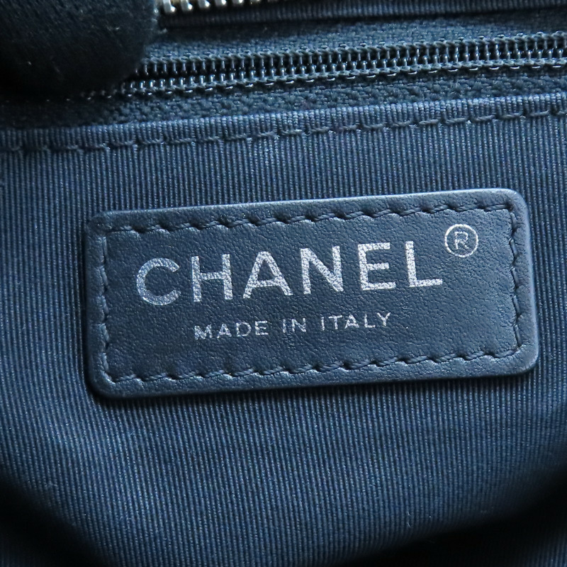 米/黑色 牛皮 兩用包 銀扣【CHANEL 香奈兒】-4