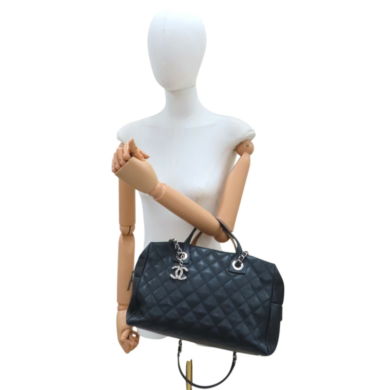 米/黑色 牛皮 兩用包 銀扣【CHANEL 香奈兒】-7