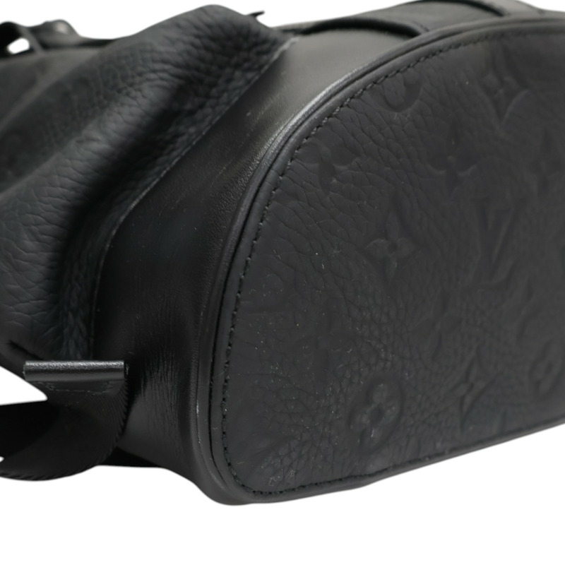 黑色 壓花牛皮 Christopher PM 後背包【LOUIS VUITTON LV 路易威登】 M20899-5