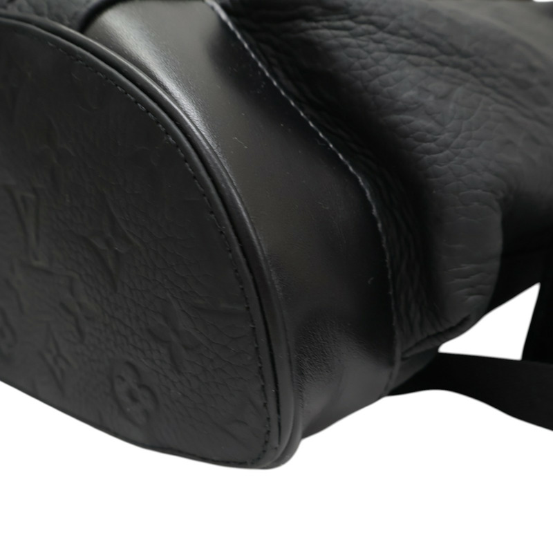 黑色 壓花牛皮 Christopher PM 後背包【LOUIS VUITTON LV 路易威登】 M20899-6