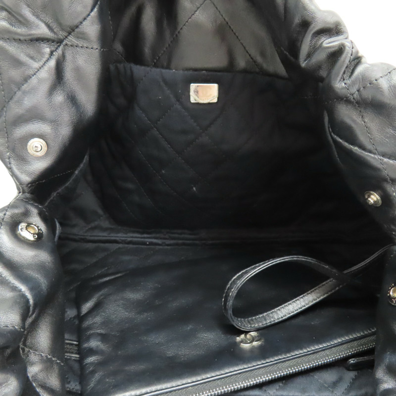 黑色 牛皮 22 肩背包 銀扣【CHANEL 香奈兒】 AS4486-3