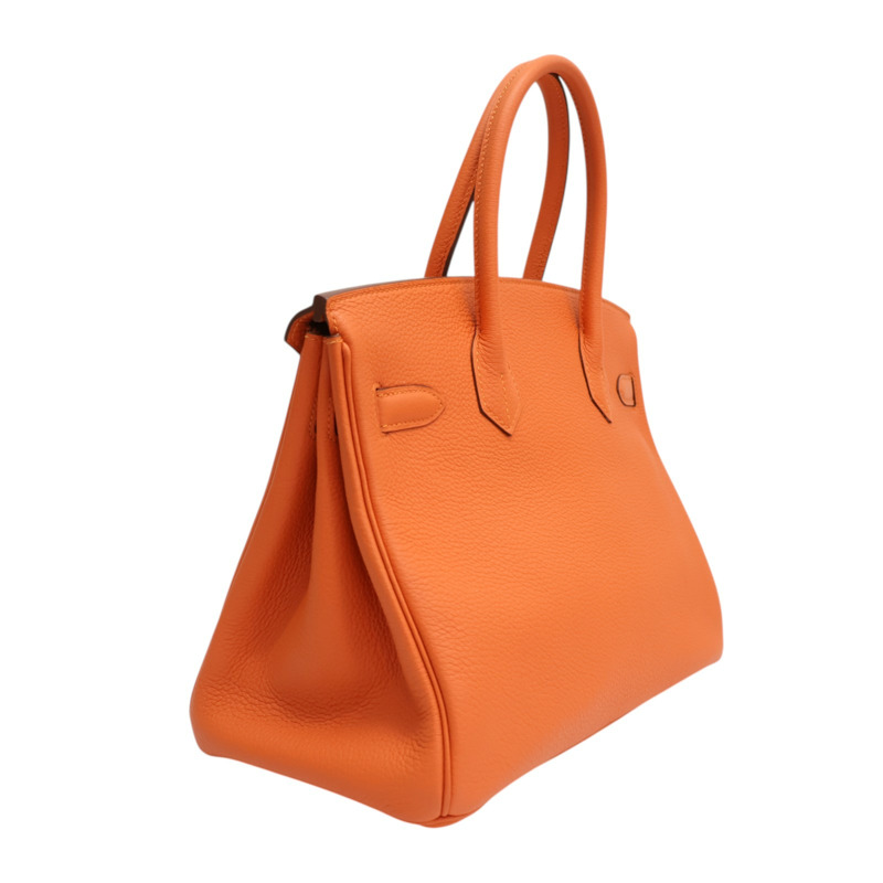 火焰橘色 TC牛皮 Birkin30 柏金包 手提包 T刻 銀扣【HERMES 愛馬仕】-1