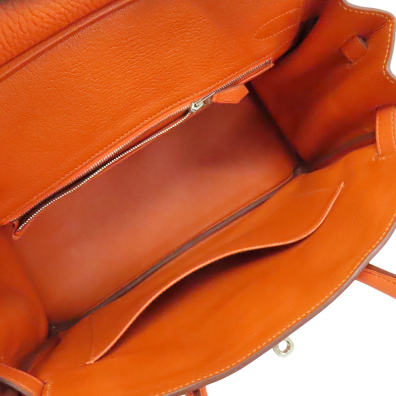 火焰橘色 TC牛皮 Birkin30 柏金包 手提包 T刻 銀扣【HERMES 愛馬仕】-2