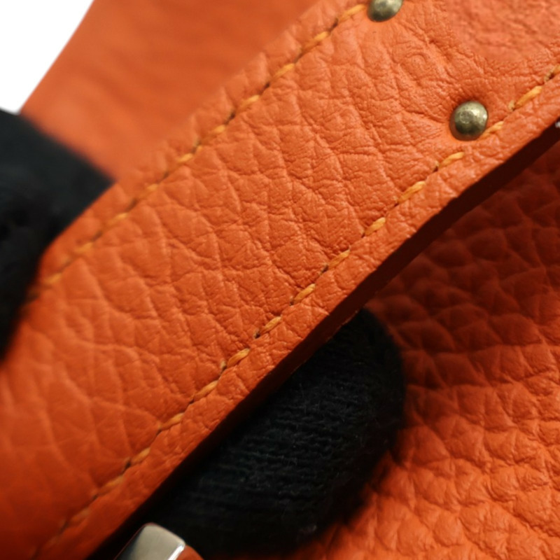 火焰橘色 TC牛皮 Birkin30 柏金包 手提包 T刻 銀扣【HERMES 愛馬仕】-4