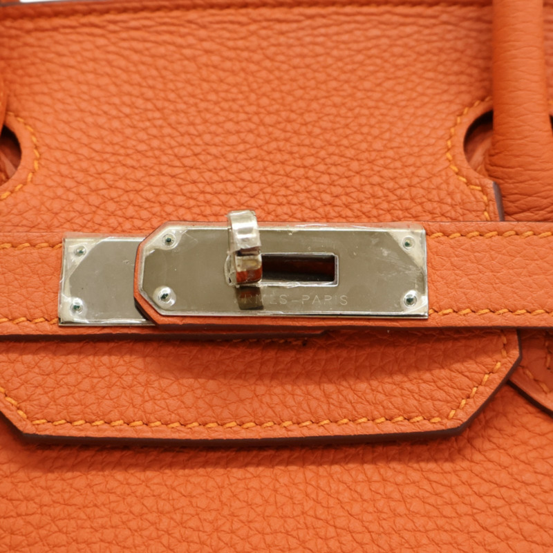 火焰橘色 TC牛皮 Birkin30 柏金包 手提包 T刻 銀扣【HERMES 愛馬仕】-5
