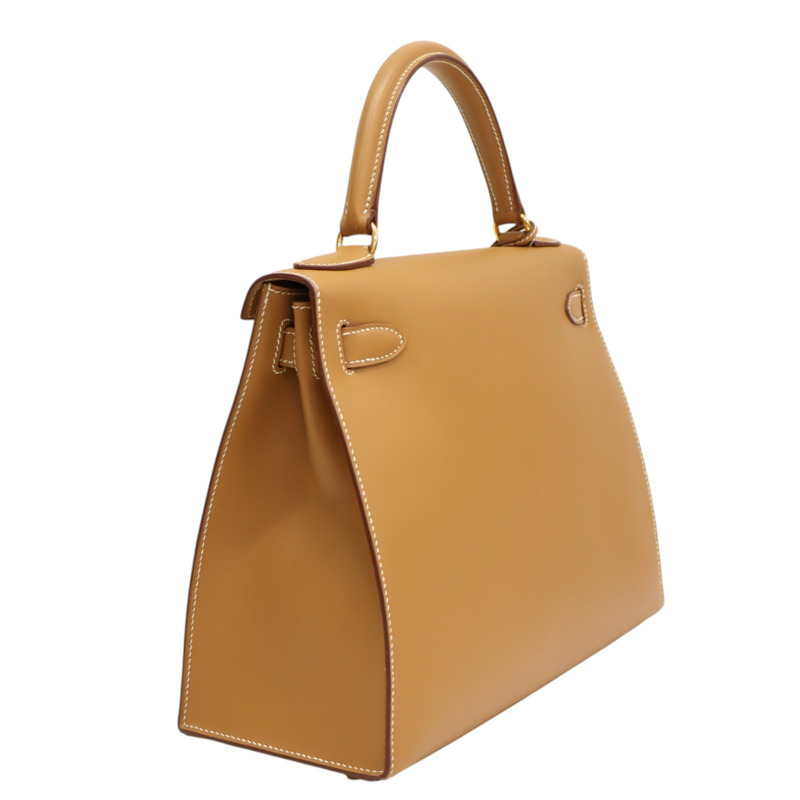 金棕色 Tadelakt牛皮 Kelly 28 凱莉包 兩用包 □C刻 金扣【HERMES 愛馬仕】-1