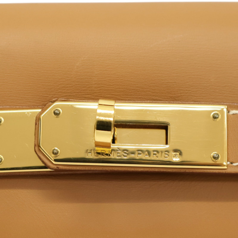 金棕色 Tadelakt牛皮 Kelly 28 凱莉包 兩用包 □C刻 金扣【HERMES 愛馬仕】-6