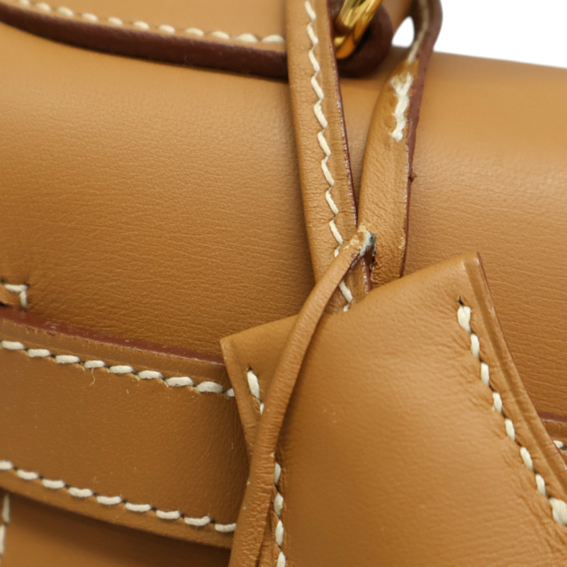 金棕色 Tadelakt牛皮 Kelly 28 凱莉包 兩用包 □C刻 金扣【HERMES 愛馬仕】-12