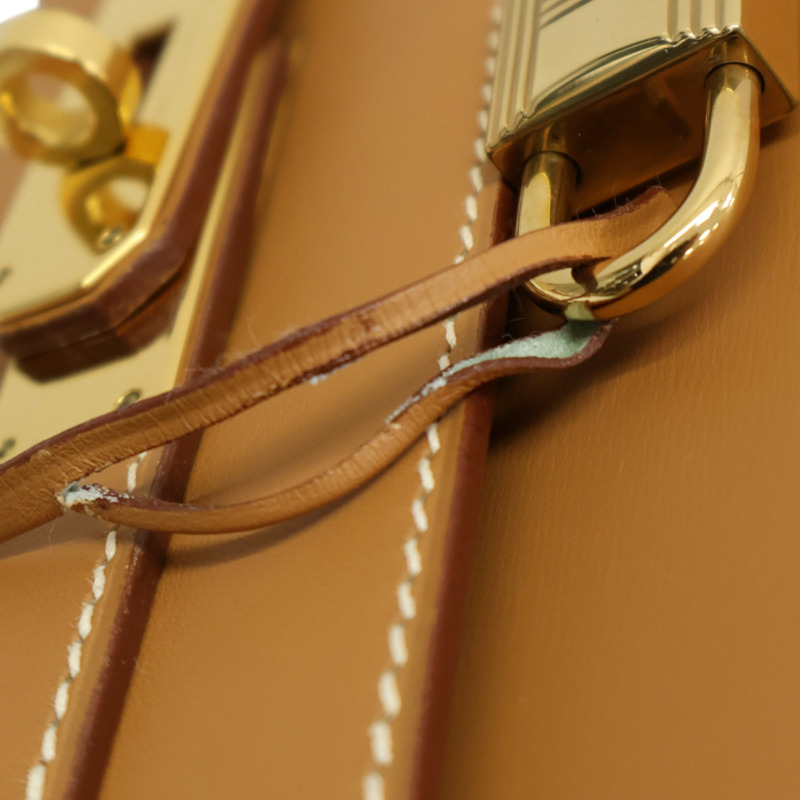 金棕色 Tadelakt牛皮 Kelly 28 凱莉包 兩用包 □C刻 金扣【HERMES 愛馬仕】-13
