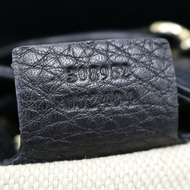 黑色 牛皮 Soho 肩背包【GUCCI 古馳】 308982-4