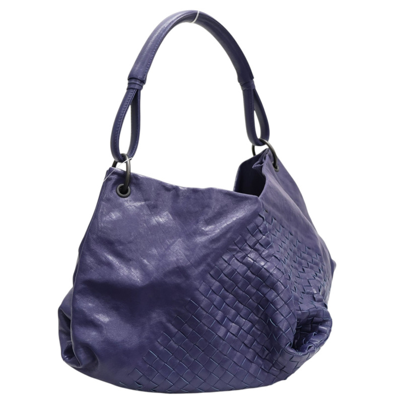藍紫色 羊皮編織 Cookie Hobo 肩背包【BOTTEGA VENETA BV 寶緹嘉】 131597-1