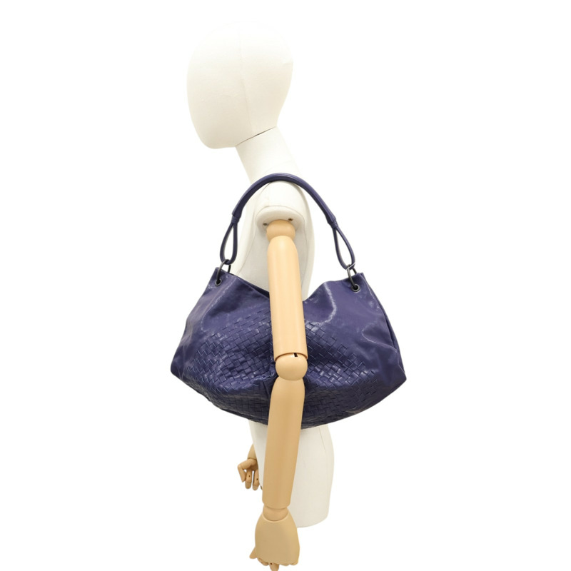 藍紫色 羊皮編織 Cookie Hobo 肩背包【BOTTEGA VENETA BV 寶緹嘉】 131597-8