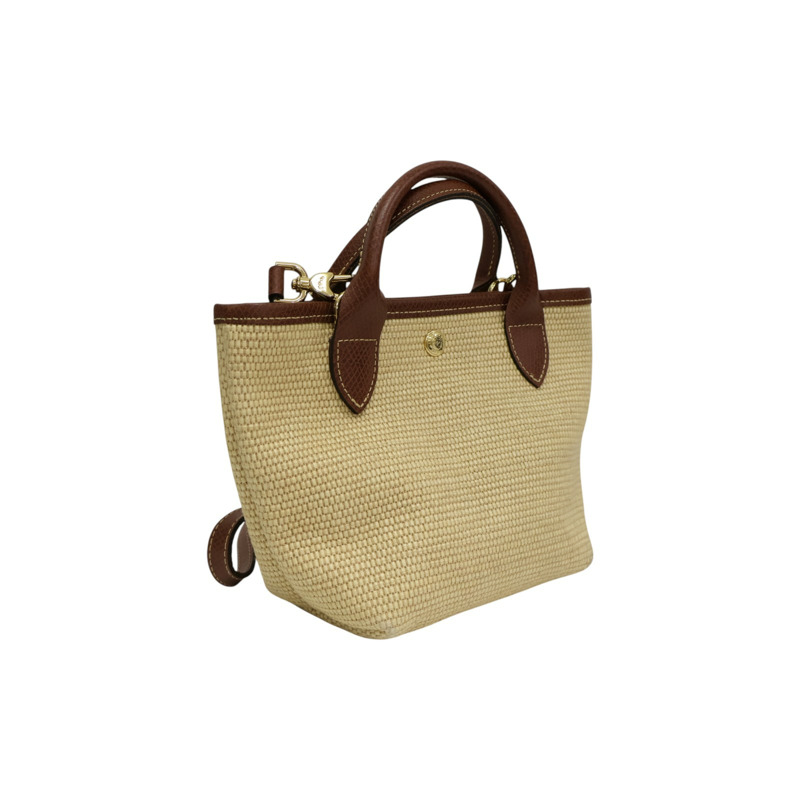 棕色帆布 Le Panier Pliage 肩背包 10162HYT035【Longchamp 瓏驤】 10162HYT035-1