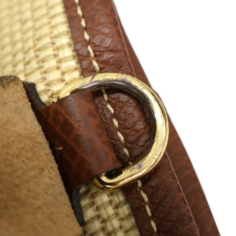 棕色帆布 Le Panier Pliage 肩背包 10162HYT035【Longchamp 瓏驤】 10162HYT035-12