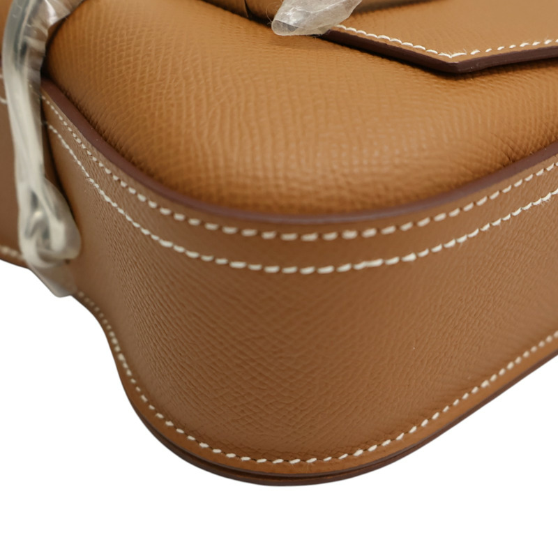 金棕色 EPSOM牛皮 Della Cavalleria 肩背包 U刻 銀釦【HERMES 愛馬仕】 H085367CK-8