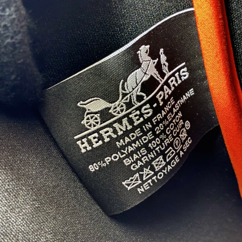 深藍色 太空棉 壓花字樣 Neobain 收納袋【HERMES 愛馬仕】-3