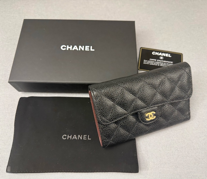 Chanel CF中夾 黑金-0