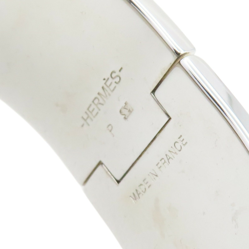 銀色鍍金 綠色琺瑯 Clic Clac H 手環【HERMES 愛馬仕】-5