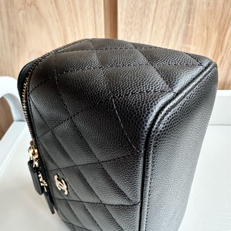 Chanel 香奈兒 魚子醬 牛皮 長盒子 Vanity-12