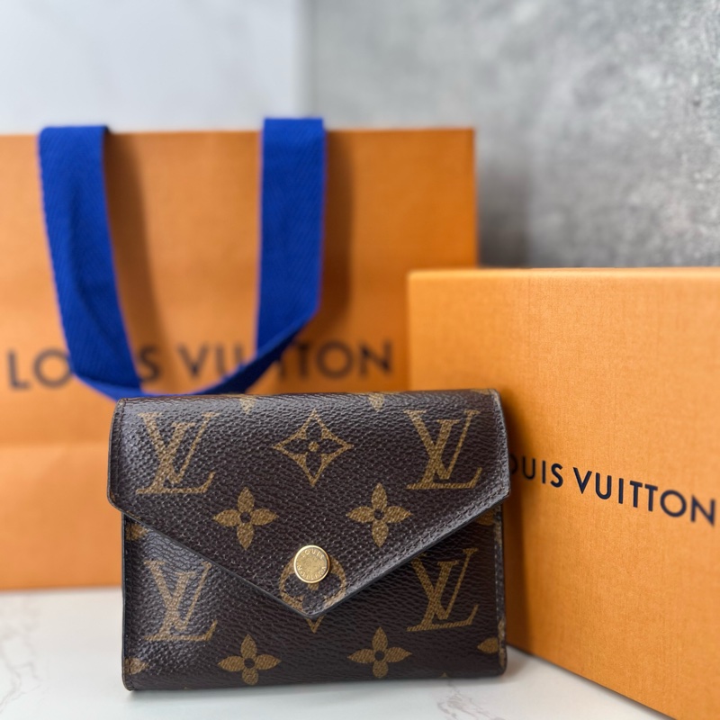 香緹國際精品 592 LV 老花三折短夾-0