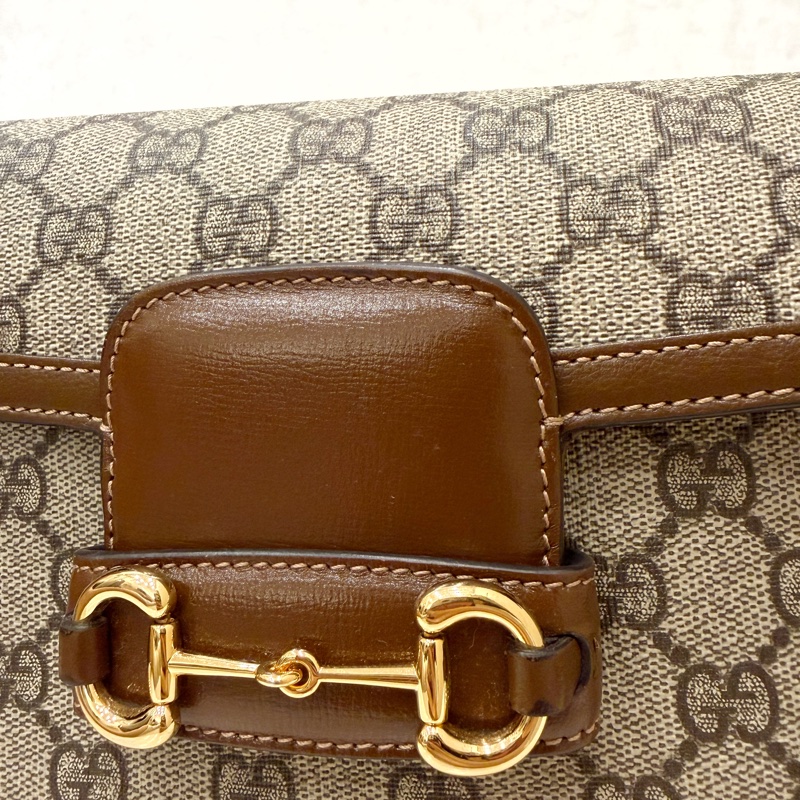 Gucci PVC咖牛皮1955 mini斜背包-2