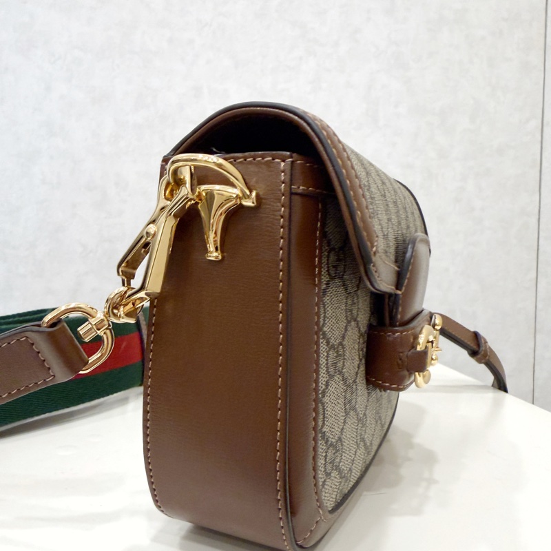 Gucci PVC咖牛皮1955 mini斜背包-5